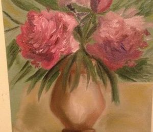 Bouquet oil, canvas
