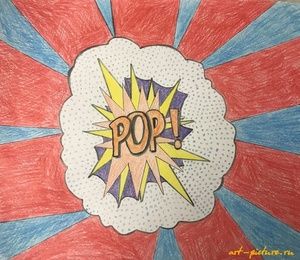 Pop Art paper, pencil