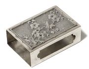 Silver box for a box of matches. China, Shanghai,Luan Wo, late 19