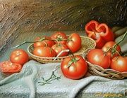 Tomatoes canvas, oil