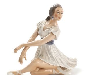 Porcelain figurine "Etude" ("etude").Dahl-Jensen, 20th century.