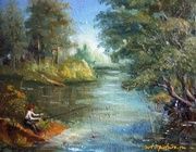 Fishing canvas oil