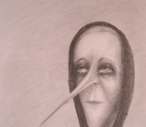 Nose paper, pencil