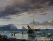 Sea landscape canvas/oil
