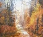 Осенний лес масло, холст