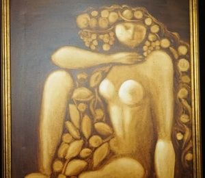 Furverability goddess oil, canvas