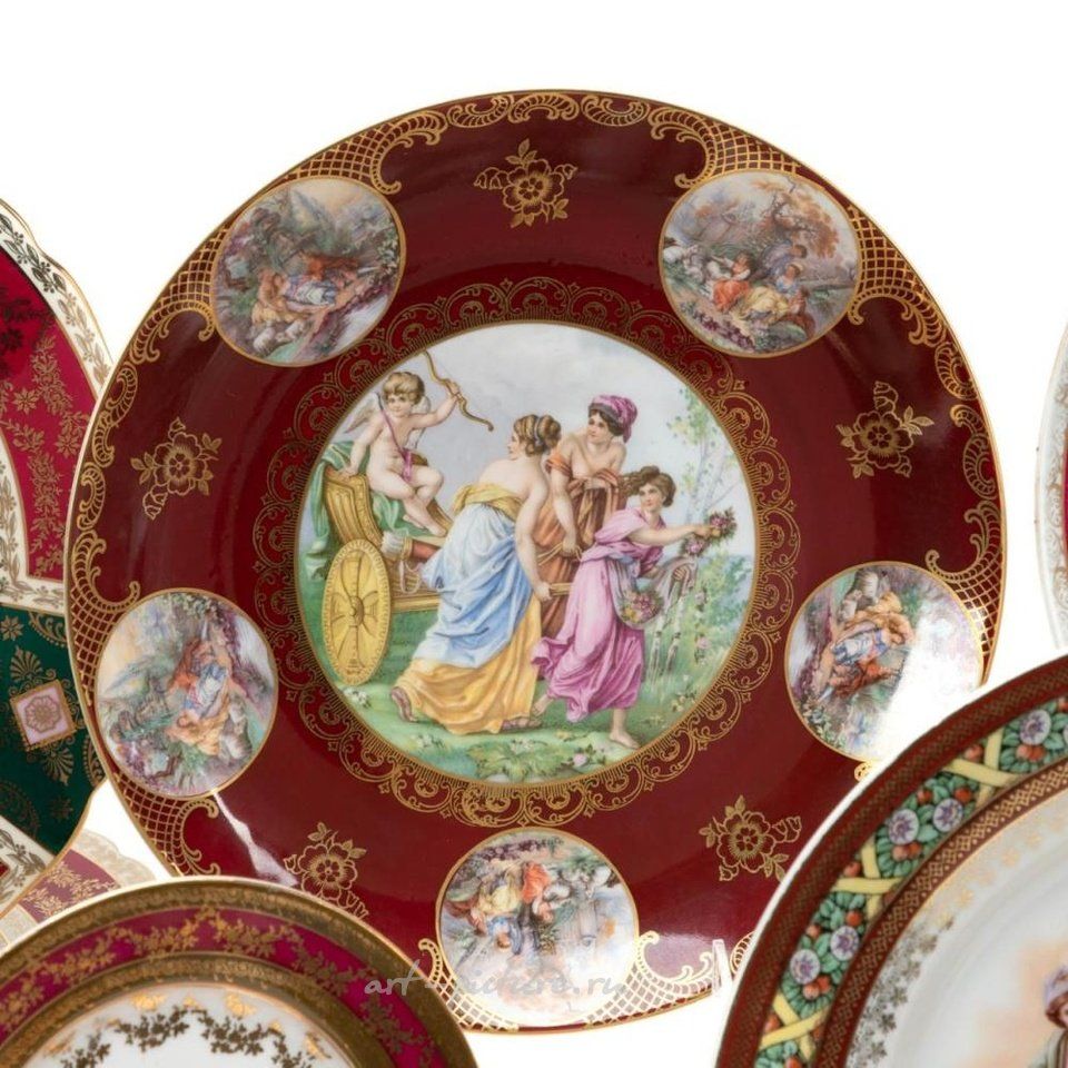 Royal Vienna Porcelain , ASST. OF ROYAL VIENNA STYLE CABINET PLATES, 42PC