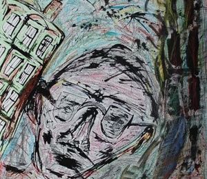 Portrait of a New Yorker |Newyorker Pencil, Pastel and Ink on Paper |Pencil, pastel, mascara, paper