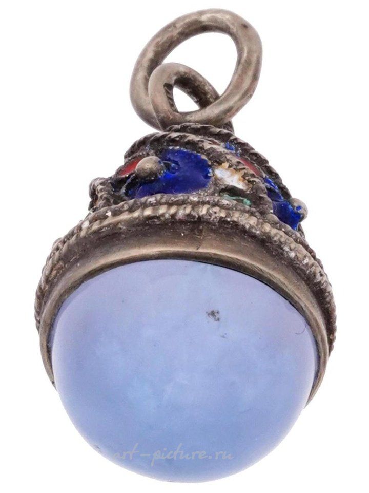 Russian silver , RUSSIAN GILT SILVER CLOISONNE ENAMEL EGG PENDANT