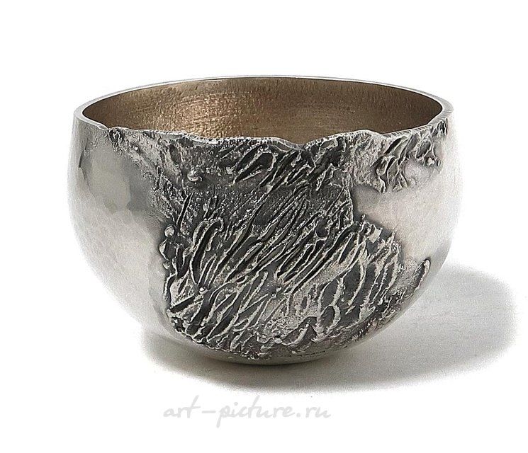 Designer silver goblet - weeble. Sweden, 1985. Designer Karlheinz Sauer.