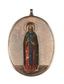 Икона святого Серафима с очень красивым серебряно-золоченым монтажем на груди