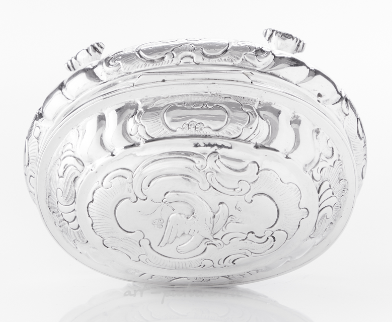 Серебряная сахарница (шкатулка). Россия, 1765 - 1771 гг.