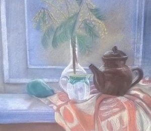 Tea sketch of pastel