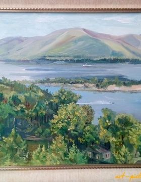 купить Волжский пейзаж,Царевщина Холст,масло 