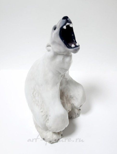 Белый полярный медведь. Дания, г. Копенгаген, Royal Copenhagen, 1898-1923 гг.