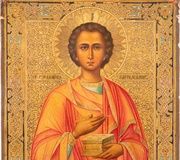 Икона святого Пантелеимона. Россия, конец XIX века.