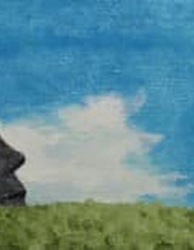 купить Моаи Масло, холст.