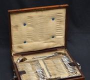 Серебряный рыбный нож George III, модель "скрипка" с гравировкой...