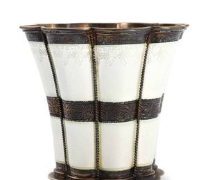 A glass or vase "Margret Cap".Silver, enamel.Denmark, workshop A. Michelsen (supplier of the Danish royal court)