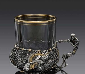 Cupamanian old man and net, silver