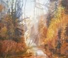 Статуэтка Autumn forest oil, canvas
