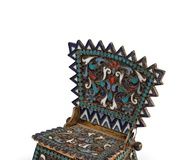 Солонка-трон из серебра и эмали, Москва, 1896 год, мастер И. Д...