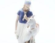 Girl with a goat