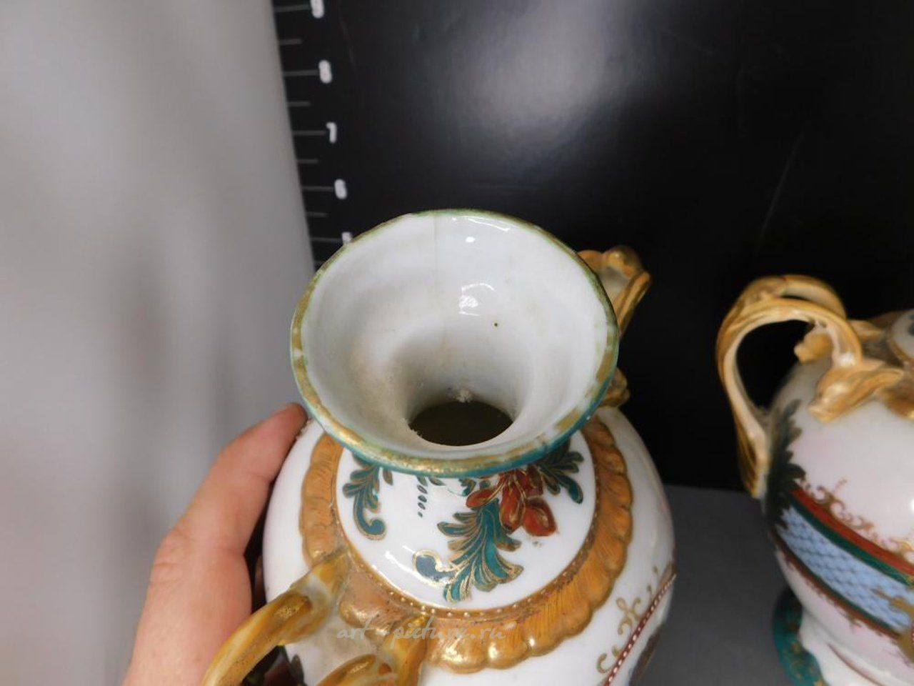 Royal Vienna Porcelain , Pair of Egyptian Revival Ewers