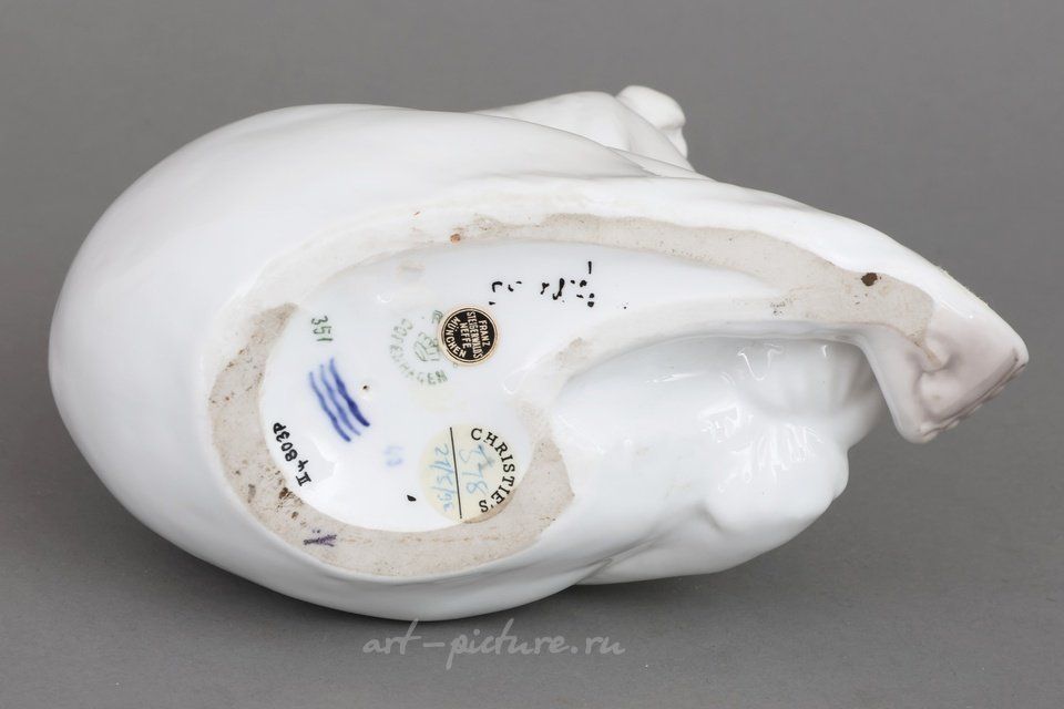 "Porcelain figure 'Polar Bear'. Royal Copenhagen"