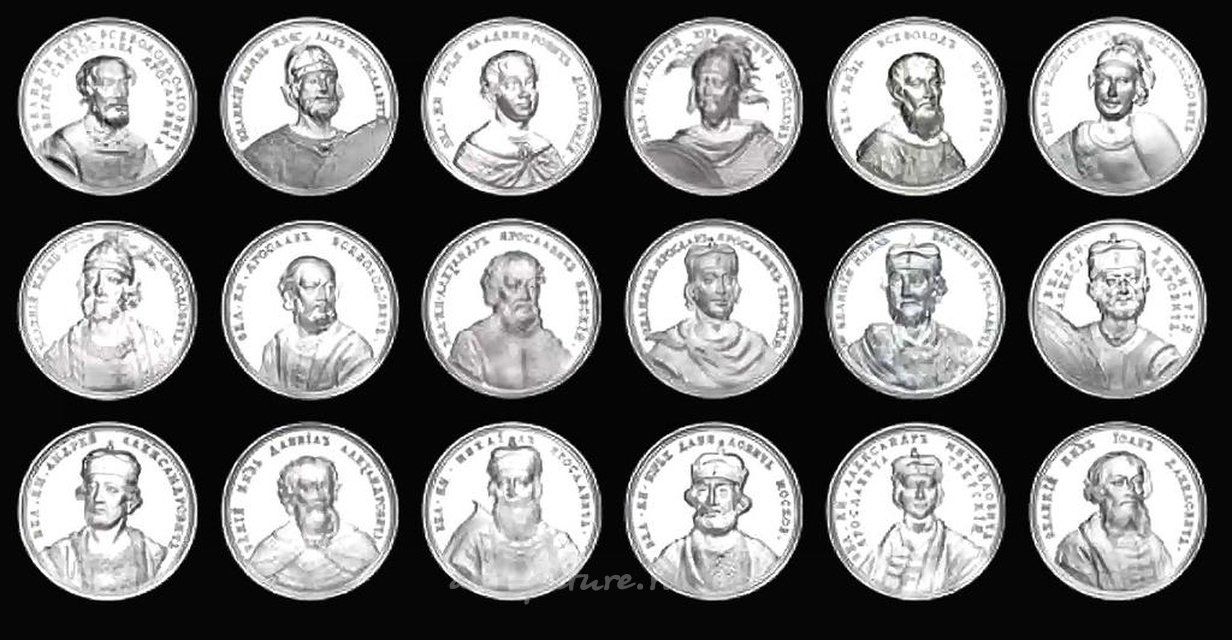 The collection of silver medals "Great Princes, Tsars, and Emperors of Russia" consists of 67 pieces. Minted by the Saint Petersburg Mint of Goznak, these medals are part of a portrait series based on preserved historical tools (dies).