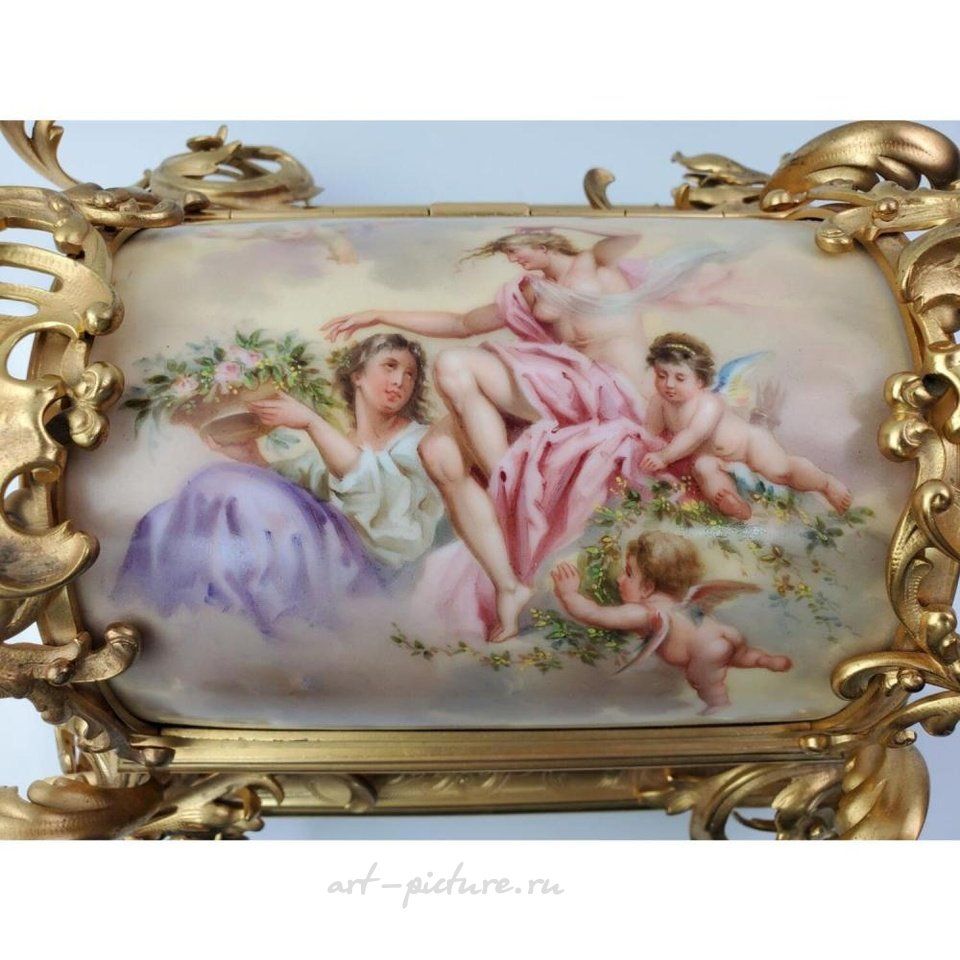 Royal Vienna Porcelain , Antique Royal Vienna Style Porcelain Plaque