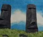 Moai oil, canvas.