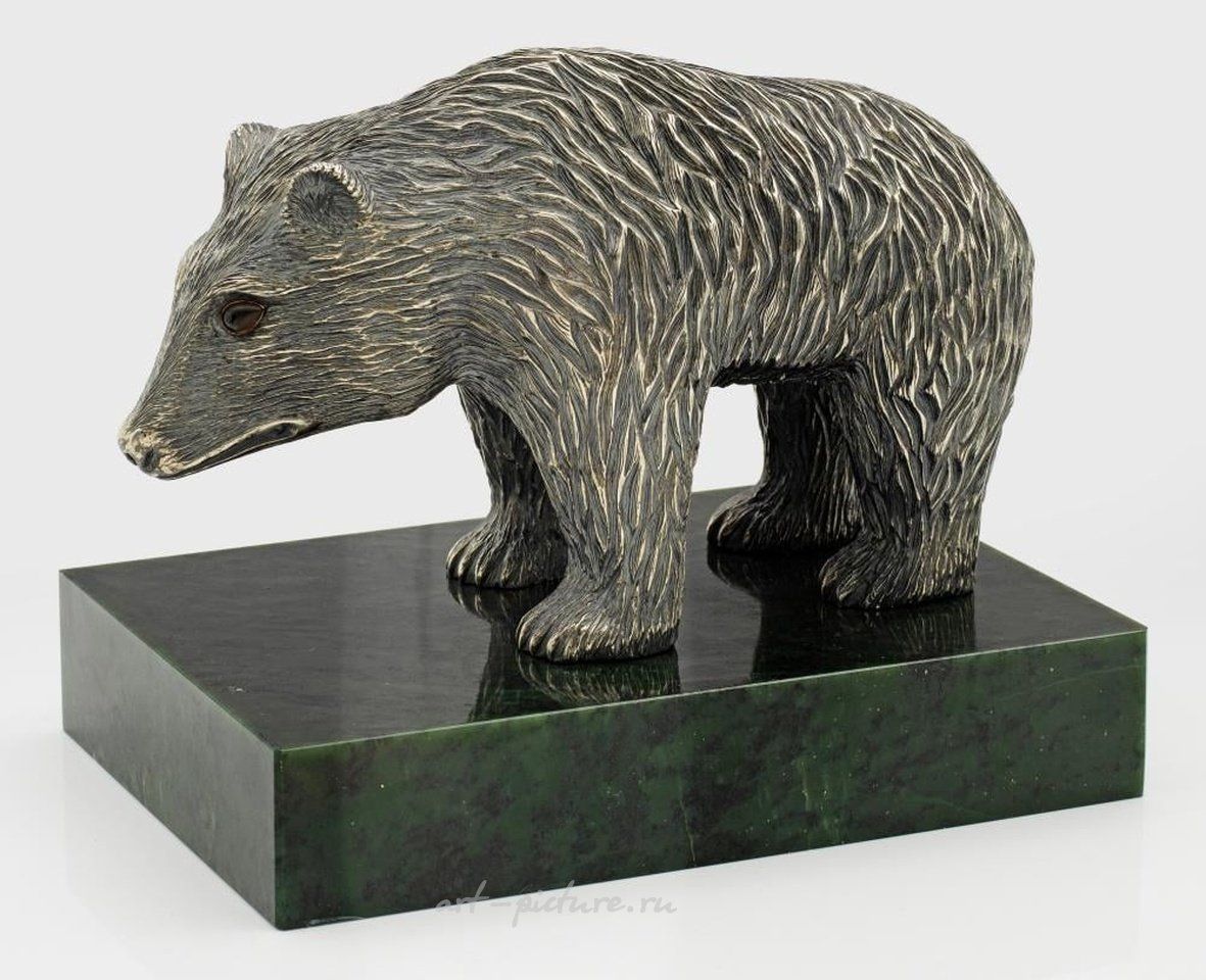 Russian silver , Sculpture of a bear