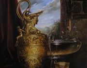Still life with a gold vase canvas/oil