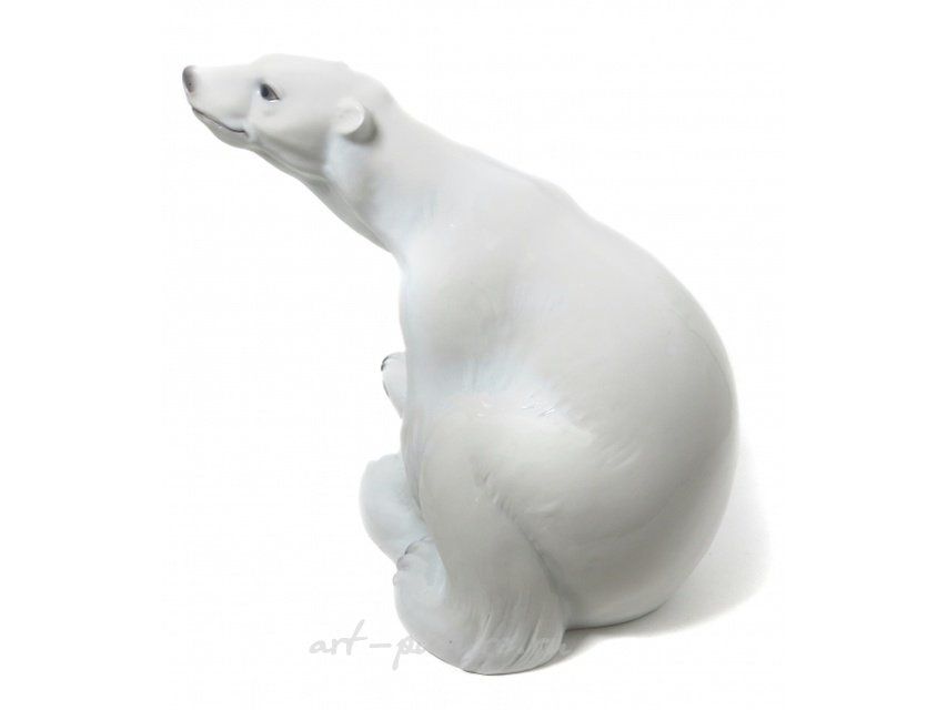Фарфоровая фигура "Белый медведь". Bing Grondahl.