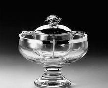 Икорница с серебряной крышкой и оправой TAFELGERÄTE SILBER