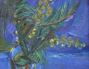 Mimosa.Canvas, oil.66 x 45 cm