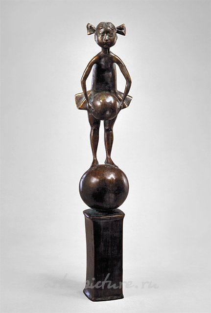 Девочка. 2001. Бронза. 65x15x17,5 см