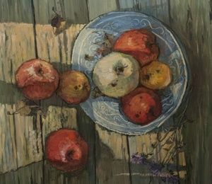 Apples canvas, oil