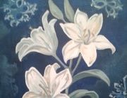 Lily oil, canvas