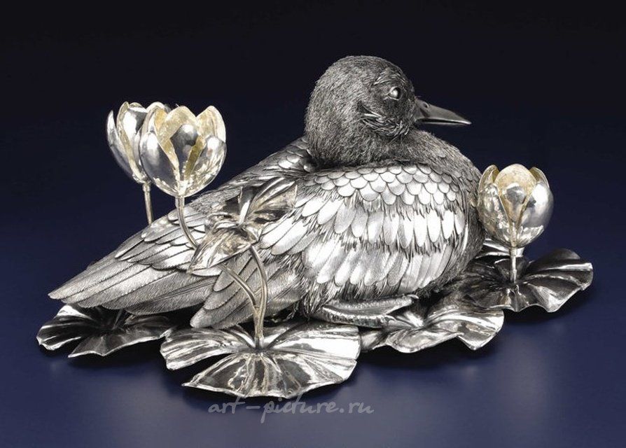 Buccellati Скульптурная композиция Утка лежащая