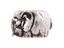 Серебряная покрытая латунная кубок-шпора с головой кролика