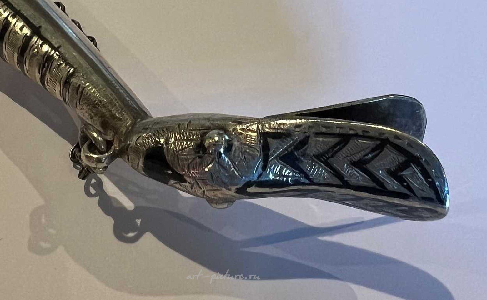 Russian silver , A Soviet Russian silver mounted drinking horn.