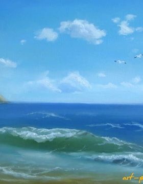 купить Берег моря масло, холст