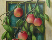 Apples by the window oil