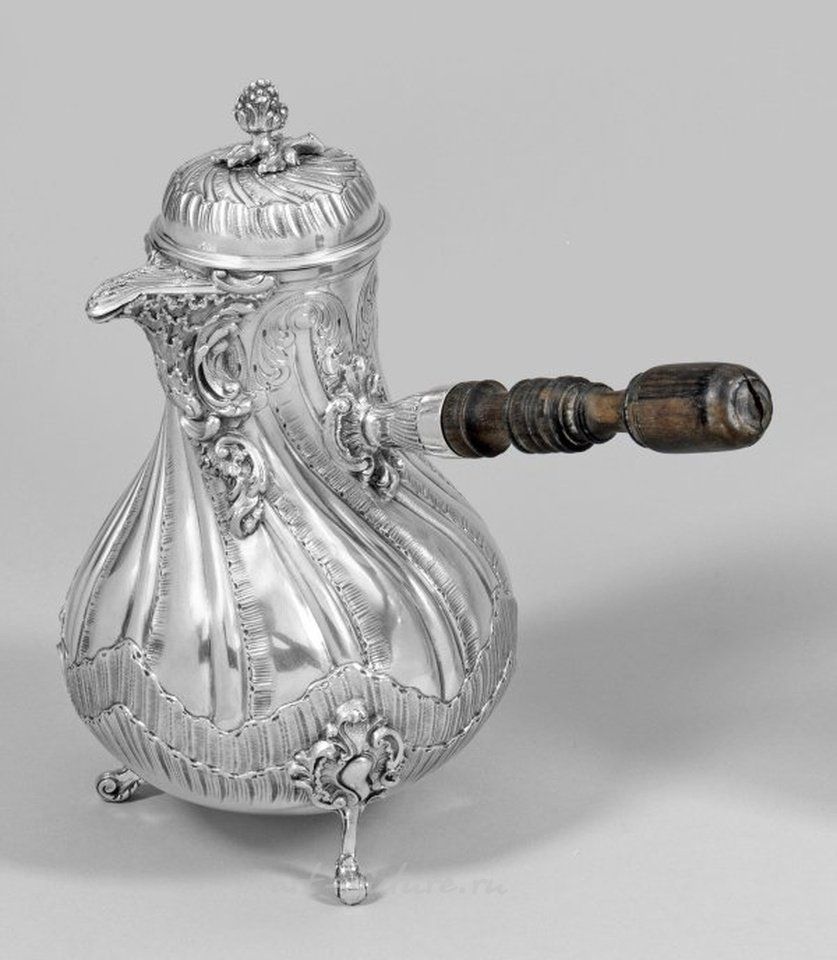 Quality chocolate pot in Rococo style