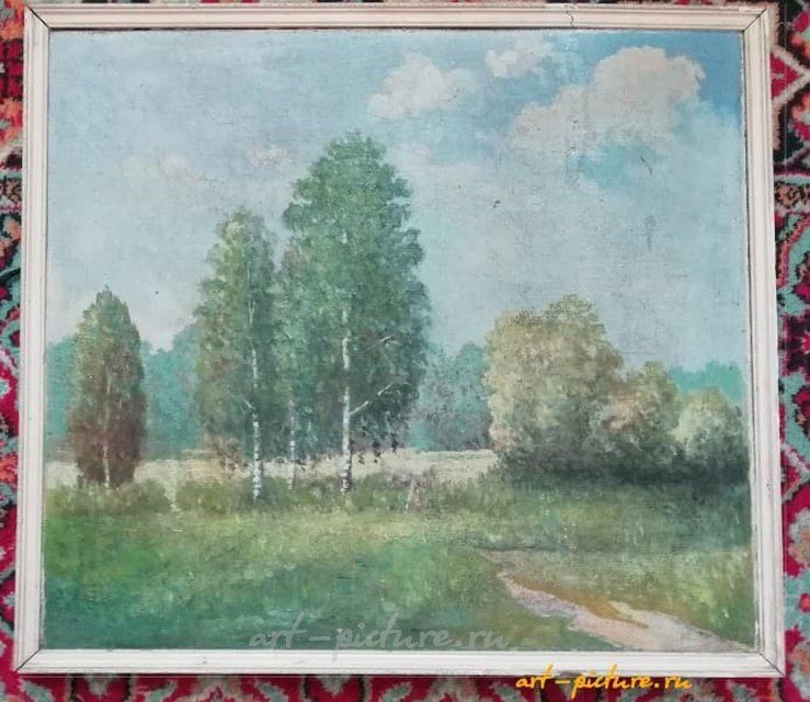 Берёзовая роща масло, холст