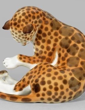 купить Фарфоровый молодой леопард из России