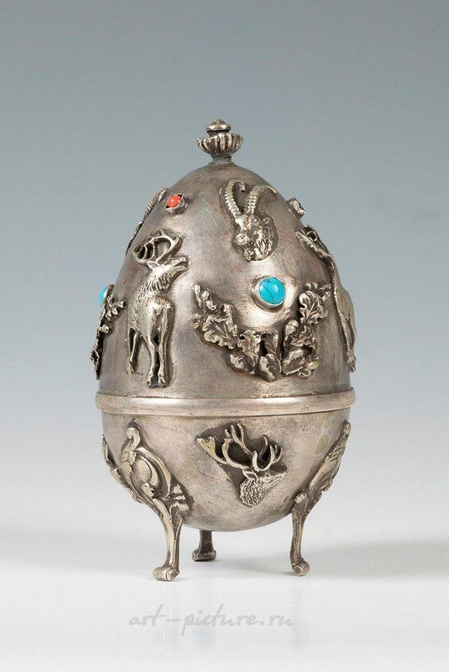 Русское серебро , Декоративное яйцо. Санкт-Петербург, 19 век.