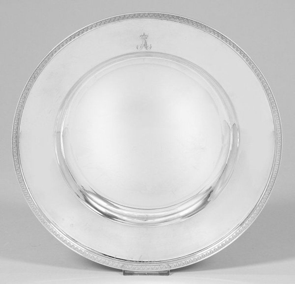 Great Biedermeier offering plate